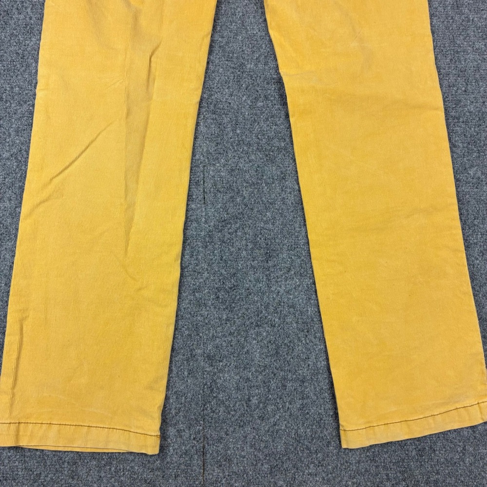 Vintage Prana Women Mustard Yellow Corduroy Straight Leg Pant 6 Boho Outdoor - Picture 8 of 10